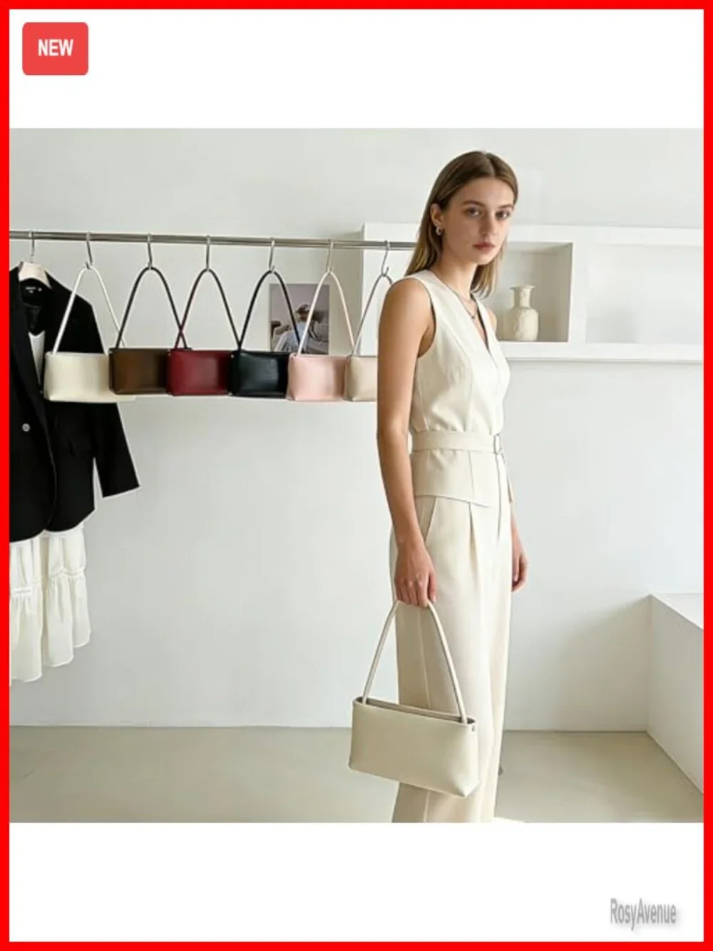 Small Hobo Shoulder Bag Faux Leather Crossbody Purse with Zipper Closure
